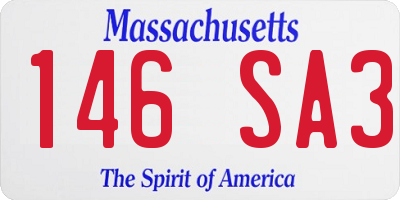 MA license plate 146SA3