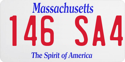 MA license plate 146SA4