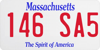 MA license plate 146SA5