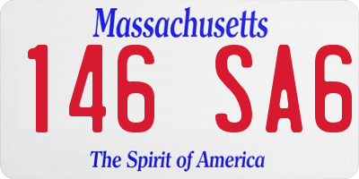 MA license plate 146SA6