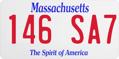 MA license plate 146SA7