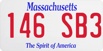 MA license plate 146SB3