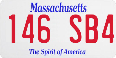 MA license plate 146SB4