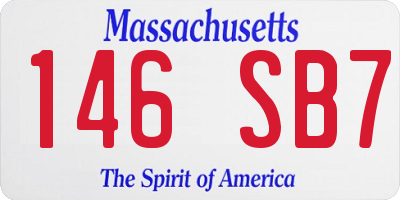 MA license plate 146SB7