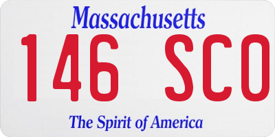 MA license plate 146SC0