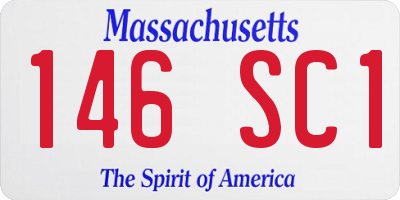 MA license plate 146SC1