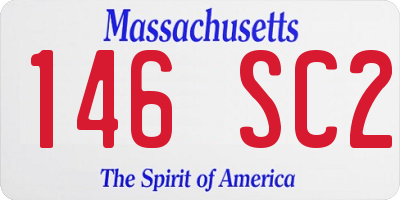 MA license plate 146SC2