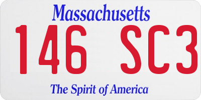 MA license plate 146SC3
