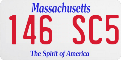MA license plate 146SC5