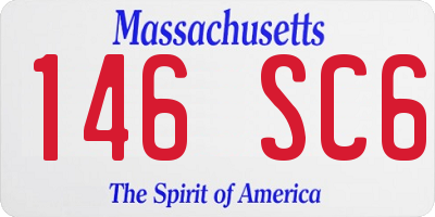 MA license plate 146SC6