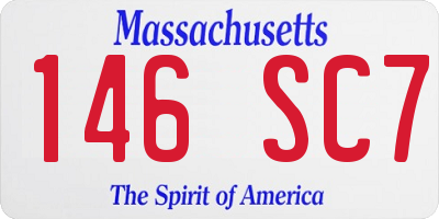 MA license plate 146SC7