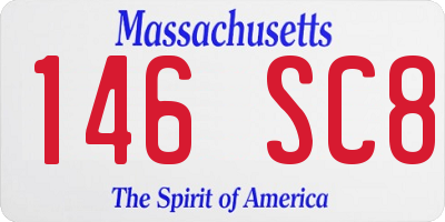 MA license plate 146SC8