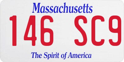 MA license plate 146SC9
