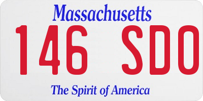 MA license plate 146SD0