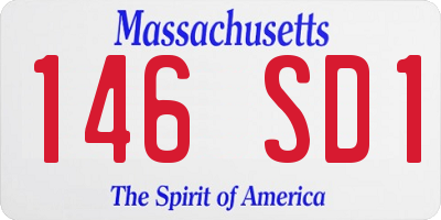 MA license plate 146SD1