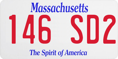 MA license plate 146SD2