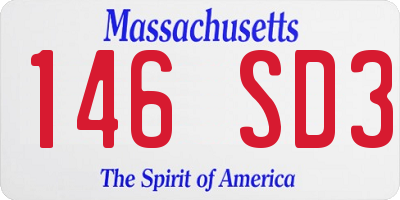 MA license plate 146SD3