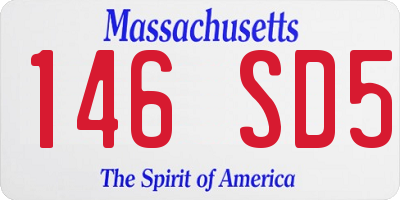 MA license plate 146SD5