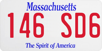 MA license plate 146SD6