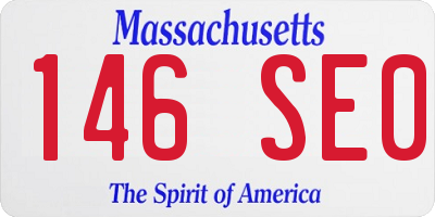 MA license plate 146SE0