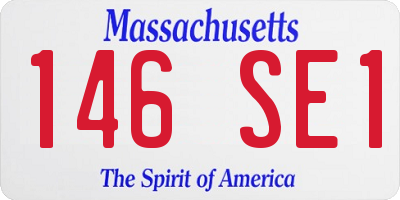MA license plate 146SE1