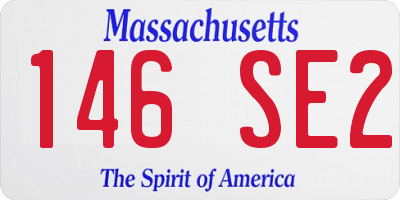 MA license plate 146SE2