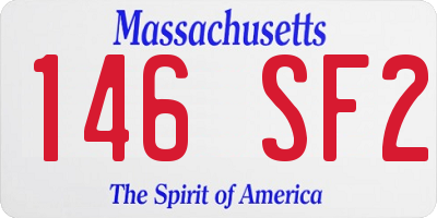 MA license plate 146SF2