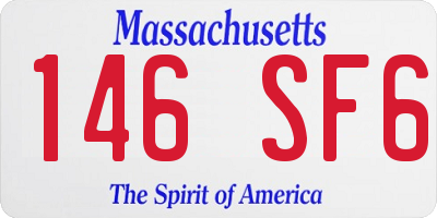 MA license plate 146SF6
