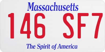 MA license plate 146SF7