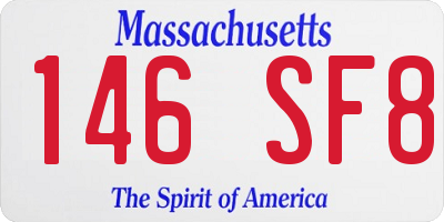 MA license plate 146SF8