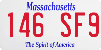 MA license plate 146SF9