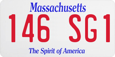 MA license plate 146SG1