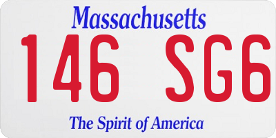 MA license plate 146SG6