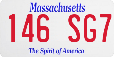 MA license plate 146SG7