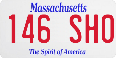 MA license plate 146SH0