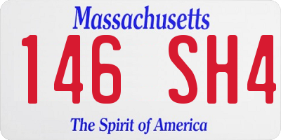 MA license plate 146SH4