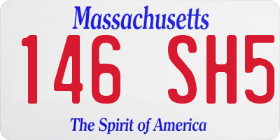 MA license plate 146SH5