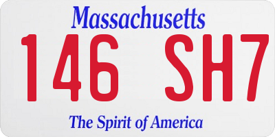 MA license plate 146SH7