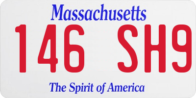 MA license plate 146SH9