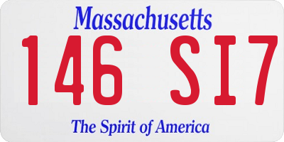 MA license plate 146SI7