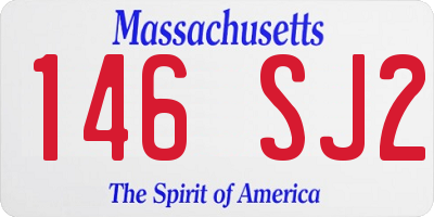 MA license plate 146SJ2