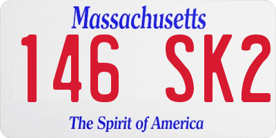 MA license plate 146SK2