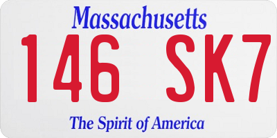 MA license plate 146SK7