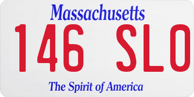 MA license plate 146SL0