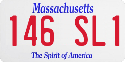 MA license plate 146SL1