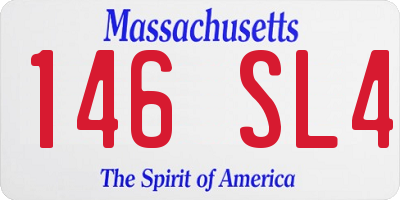 MA license plate 146SL4
