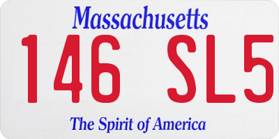 MA license plate 146SL5