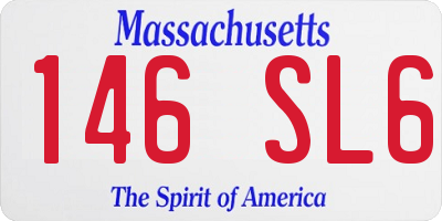 MA license plate 146SL6