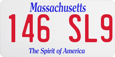 MA license plate 146SL9