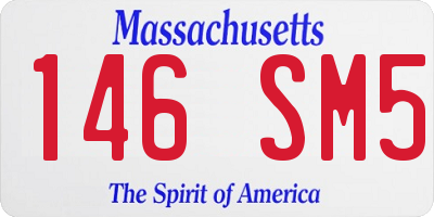 MA license plate 146SM5